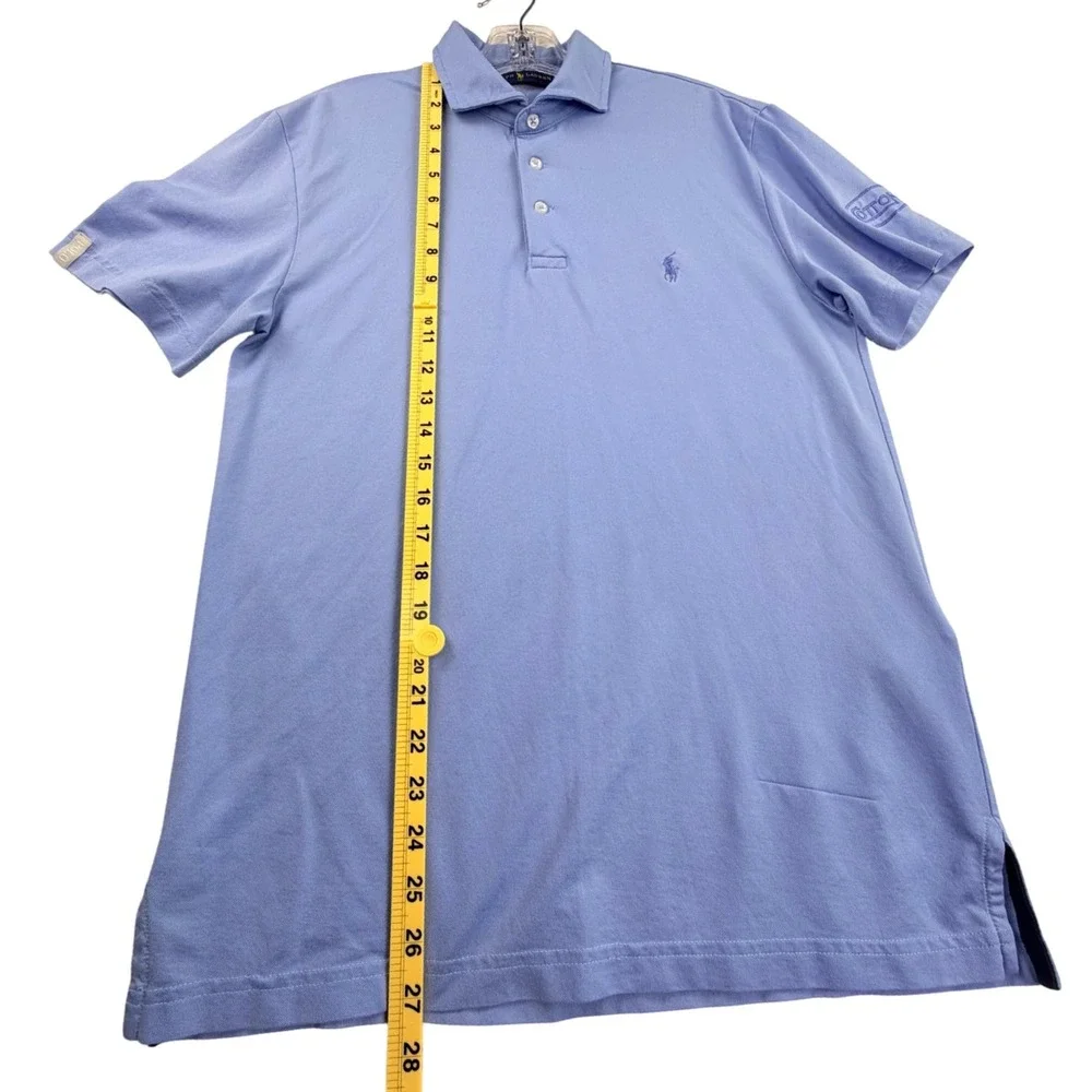 Ralph Lauren Pro Fit Polo Shirt Men Small Blue Golf Wicking Cotton Holdings Logo